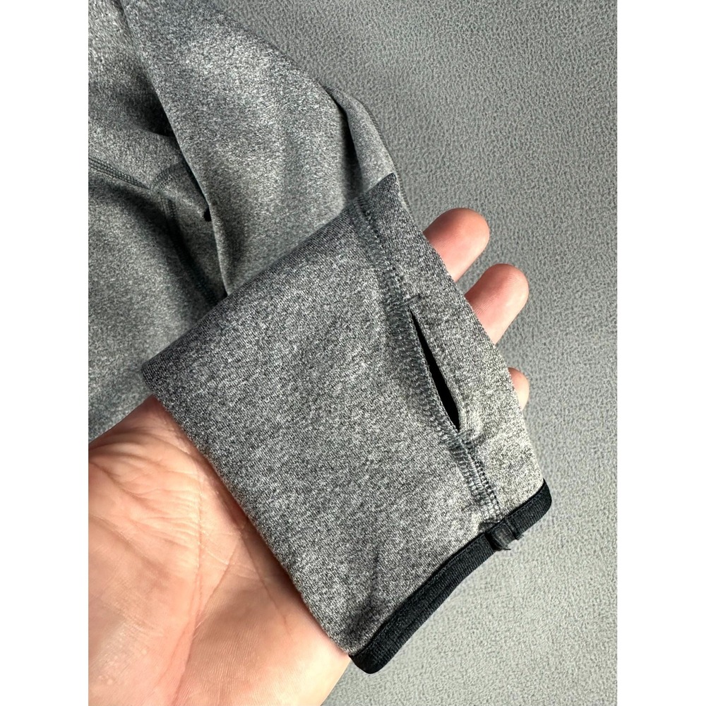 Nike Half Zip Womens Medium Grey Pro Hyperwarm‎ Thumb Loop Performance Running - Picture 7 of 9